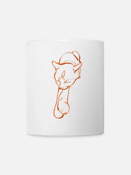 Sleeping cat - Tasse - Weiß