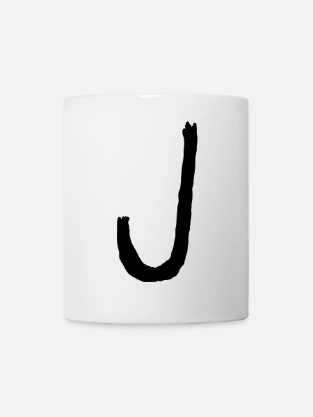 Buchstaben J - Tasse - Weiß