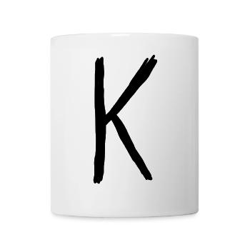 Buchstaben K - Tasse - Weiß - Vorne