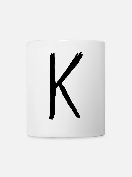 Buchstaben K - Tasse - Weiß