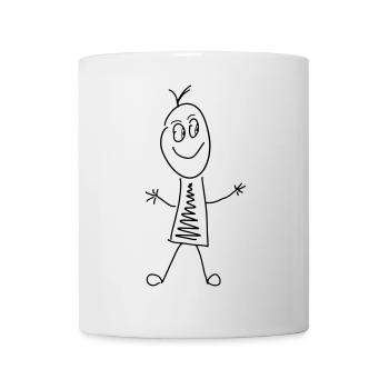 Strich Figur - Tasse - Weiß - Vorne