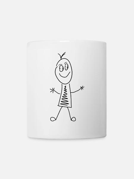 Strich Figur - Tasse - Weiß