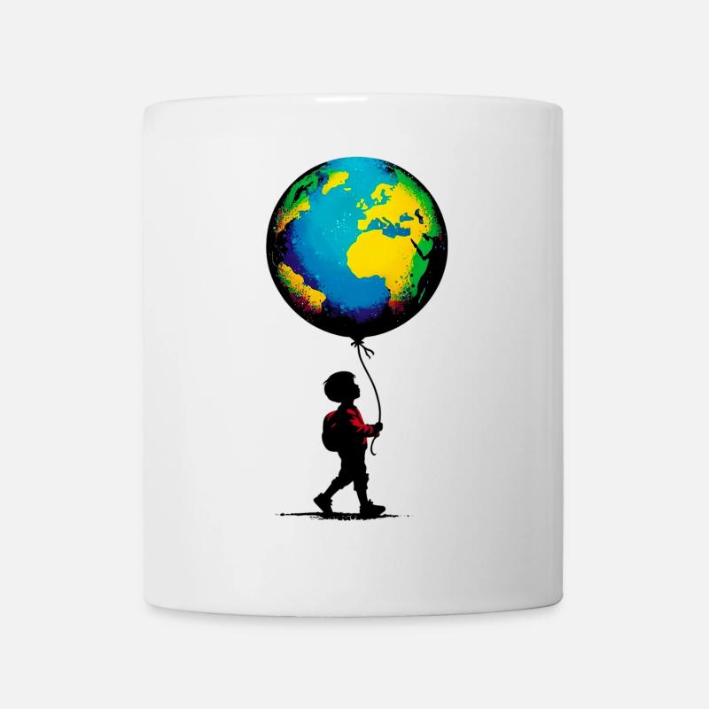 Planet Erde - Tasse - Weiß