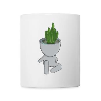 Pot de fleurs en forme de personne - Mug blanc - blanc - Devant