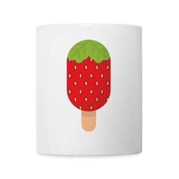 Fraise - Mug blanc - blanc - Devant