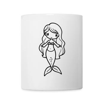 Meerjungfrau - Tasse - Weiß - Vorne