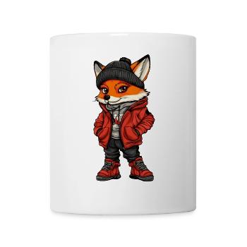 Fox Fashion Winter - Mug - white - Front