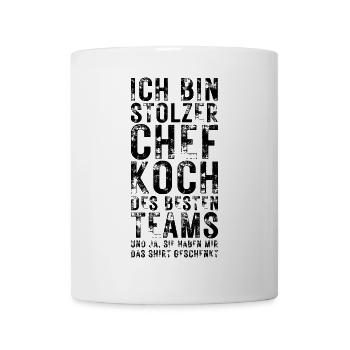 Chefkoch Stolz – Lustige Sprüche & Teamwork - Tasse - Weiß - Vorne