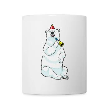 Eisbär Geburtstag Tröte - Tasse - Weiß - Vorne