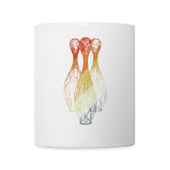 Croquis de quilles de bowling - Mug blanc - blanc - Devant