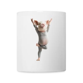 Schwein - Tasse - Weiß - Vorne
