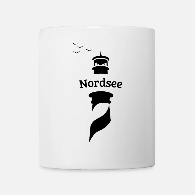 North Sea Lighthouse - Seagulls - Mug - white