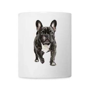Französische Bulldogge - Tasse - Weiß - Vorne
