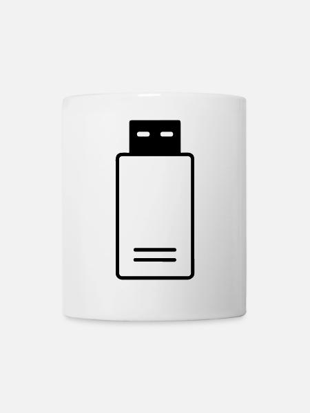 USB-Stick - Tasse - Weiß