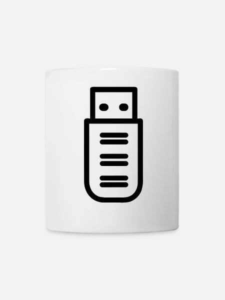 USB-Stick - Tasse - Weiß