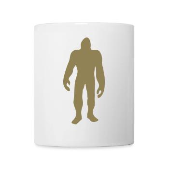 Bigfoot Silhouette Minimaliste Conte de fées - Mug blanc - blanc - Devant