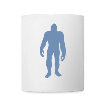 Bigfoot Silhouette Minimaliste Conte de fées - Mug blanc - blanc - Devant