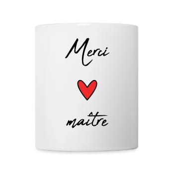 MEISTER. MEISTER. VIELEN DANK. DANKE, MEISTER. MEISTER. HERZ - Tasse - Weiß - Vorne