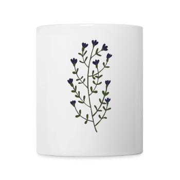 Minimalistische Lavendelillustration - Tasse - Weiß - Vorne