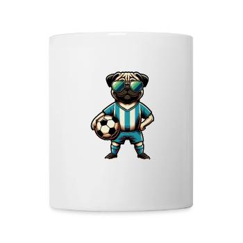 Pug Dog Soccer Player Champion Fan - Mug - white - Front