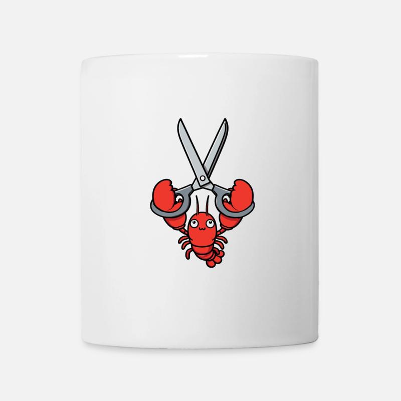 Comic Lobster Krebs Hummer Languste Meer Schere - Tasse - Weiß