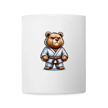 Karate bear in judogi for martial arts fans - Mug - white - Front