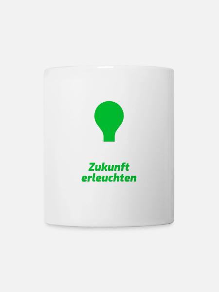 Zukunft erleuchten - Tasse - Weiß