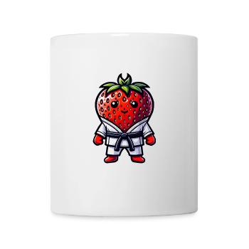 Karaté Fraise Drôle pour tous les âges - Mug blanc - blanc - Devant