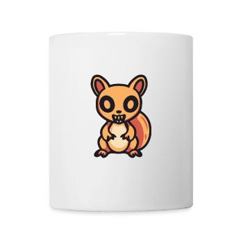 Écureuil Halloween Bande dessinée Zombie - Mug blanc - blanc - Devant
