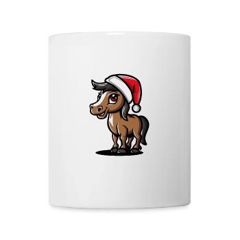 Cheval Noël - Mug blanc - blanc - Devant