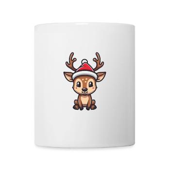 Hirsch Weihnachten - Tasse - Weiß - Vorne