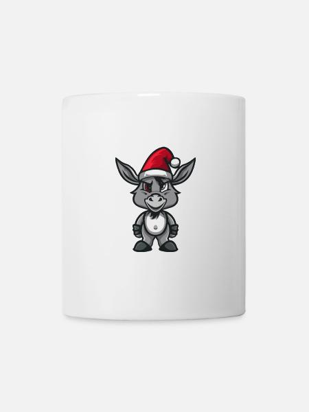 Esel Weihnachten - Tasse - Weiß