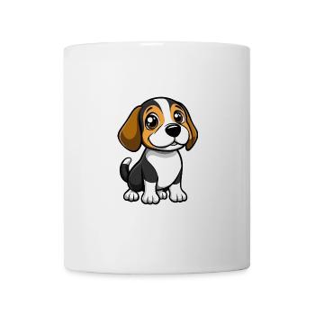 Beagle Hund Comic Baby - Tasse - Weiß - Vorne
