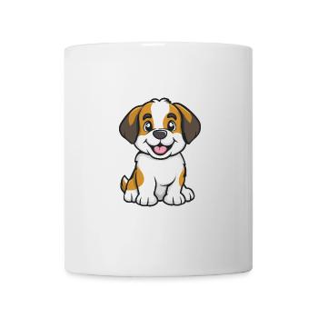 Saint Bernard Hund Comic Baby - Tasse - Weiß - Vorne