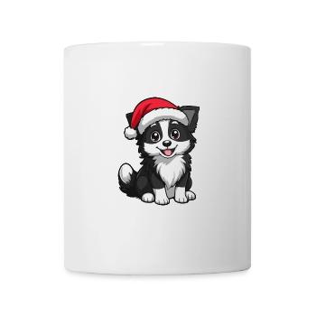 Border Collie Hund Weihnachten Christmas - Tasse - Weiß - Vorne