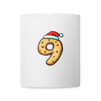 9 Zahl Weihnachten - Tasse - Weiß - Vorne