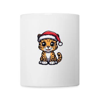 Noël léopard mignon - Mug blanc - blanc - Devant