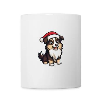 Border Collie Hund Weihnachten Niedlich - Tasse - Weiß - Vorne