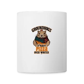 Groundhogs Prefer Pizza Over Winter Fun Shirt - Mug - white - Front