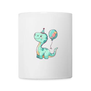 dinosaure brontosaure anniversaire bébé - Mug blanc - blanc - Devant
