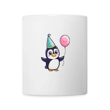 Pingouin Anniversaire Bébé - Mug blanc - blanc - Devant