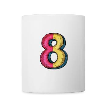 8 Symbole numérique - Mug blanc - blanc - Devant
