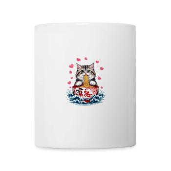 Cat Ramen Kawaii Japanese-Inspired Art - Mug - white - Front