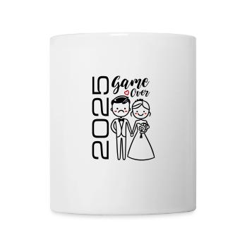 Hochzeit Game Over 2025 Bräutigam Braut - Tasse - Weiß - Vorne