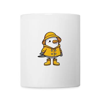 Seagull Raincoat Rubber Boots - Mug - white - Front
