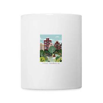 Planter le bonheur en ville Jardinage urbain élégant - Mug blanc - blanc - Devant