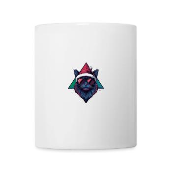 Katze Weihnachten Cool - Tasse - Weiß - Vorne