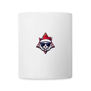 Chat Noël Tête Froide - Mug blanc - blanc - Devant