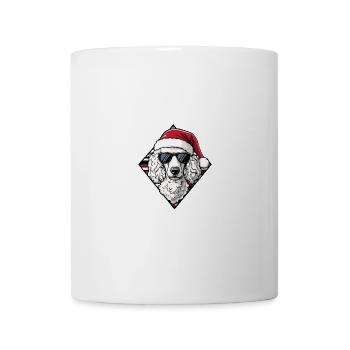 Pudel Hund Weihnachten Cool - Tasse - Weiß - Vorne