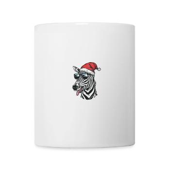 Zèbre Noël Drôle - Mug blanc - blanc - Devant
